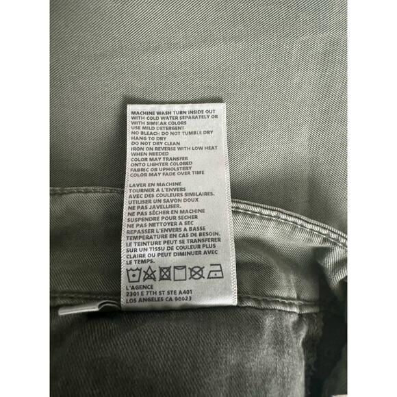 NWT L'Agence The Affair High Rise Flare Jeans in Brigade Green Size 30 - Picture 9 of 13